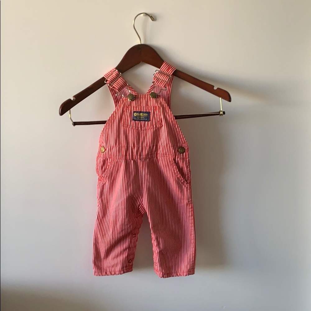 Classic Red Engineer OshKosh Overalls 9-12M